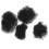 4 Afro Riccio Chignon Sintetica Bambini Nera Clip 10