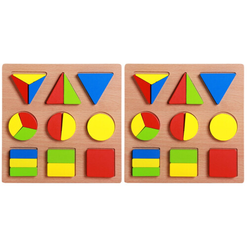 2 Set Inserimenti Legno Geometriche Educativo 1
