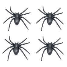 4 Sztuki Plastikowy Fałszywy Pająk Gumowy Rekwizyt Na Halloween