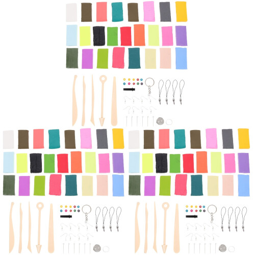 3 Sets DIY Kleikunstkit Met Polymeerklei En Beeldhouwtools 1