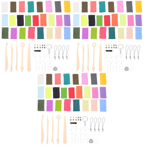 3 Sets DIY Kleikunstkit Met Polymeerklei En Beeldhouwtools 2