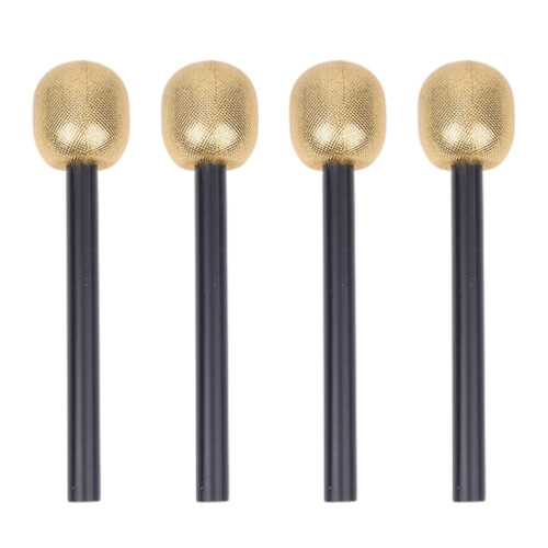 4 Unidades Microfones Simulados Plástico Falso