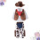 5 Pcs Conjunto Cowboy Tamanho 80 18-24 Meses 2
