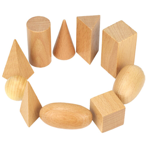 3Pcs Bloco De Geométrico Educativo Para
