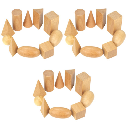 3Pcs Bloco De Geométrico Educativo Para 2
