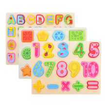 3 Sztuki Puzzle Montessori: Drewniany , Liczby, Figury