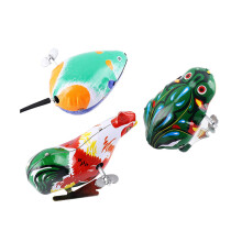 3Pcs Brinquedo Clássico De Corda Ferro (Rã, Pintinho, Rato)
