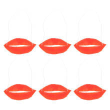 6Stück Dicke Lippen Wurstmund Kunststoff-Props Für Party