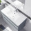 NES Home Nes Home 800mm Matte Grey Wall Hung 2 Drawers Handleless Slim Basin Vanity Unit 3