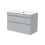 NES Home Nes Home 800mm Matte Grey Wall Hung 2 Drawers Handleless Slim Basin Vanity Unit 4