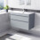 NES Home Nes Home 800mm Matte Grey Wall Hung 2 Drawers Handleless Slim Basin Vanity Unit 1