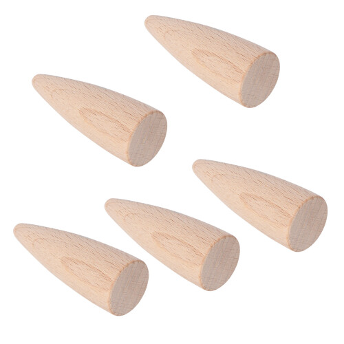 5Pcs Brinquedo Maciça Bloco Construção Pintado Mão 2