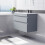 NES Home Nes Home 800mm Matte Grey Wall Hung 2 Drawers Handleless Slim Basin Vanity Unit 6