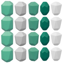 20 Unidades Brinquedo Educativo Tipo Seixo