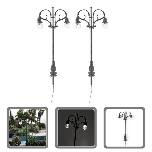 2Pcs De Luminárias De Rua Para Maquete Construção 2