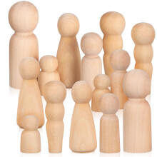 100 Unbemalte Holzstiftfiguren Stiftmännchen Leere Holzpuppen