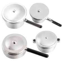 1 Set Metall Mini Küchenutensilien Für Rollenspiel, Silber