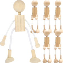 18 Teile Holz Diy Unbemalte Roboter Zum Bemalen Bastelset
