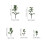 5Pcs Árvores Falsas Mini Para Micro Paisagem 2