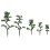 5Pcs Árvores Falsas Mini Para Micro Paisagem 6