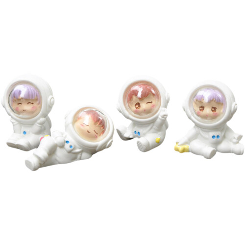 4 Pièces Figurines Astronaute Décoration Micropaysage Statue Bureau 1