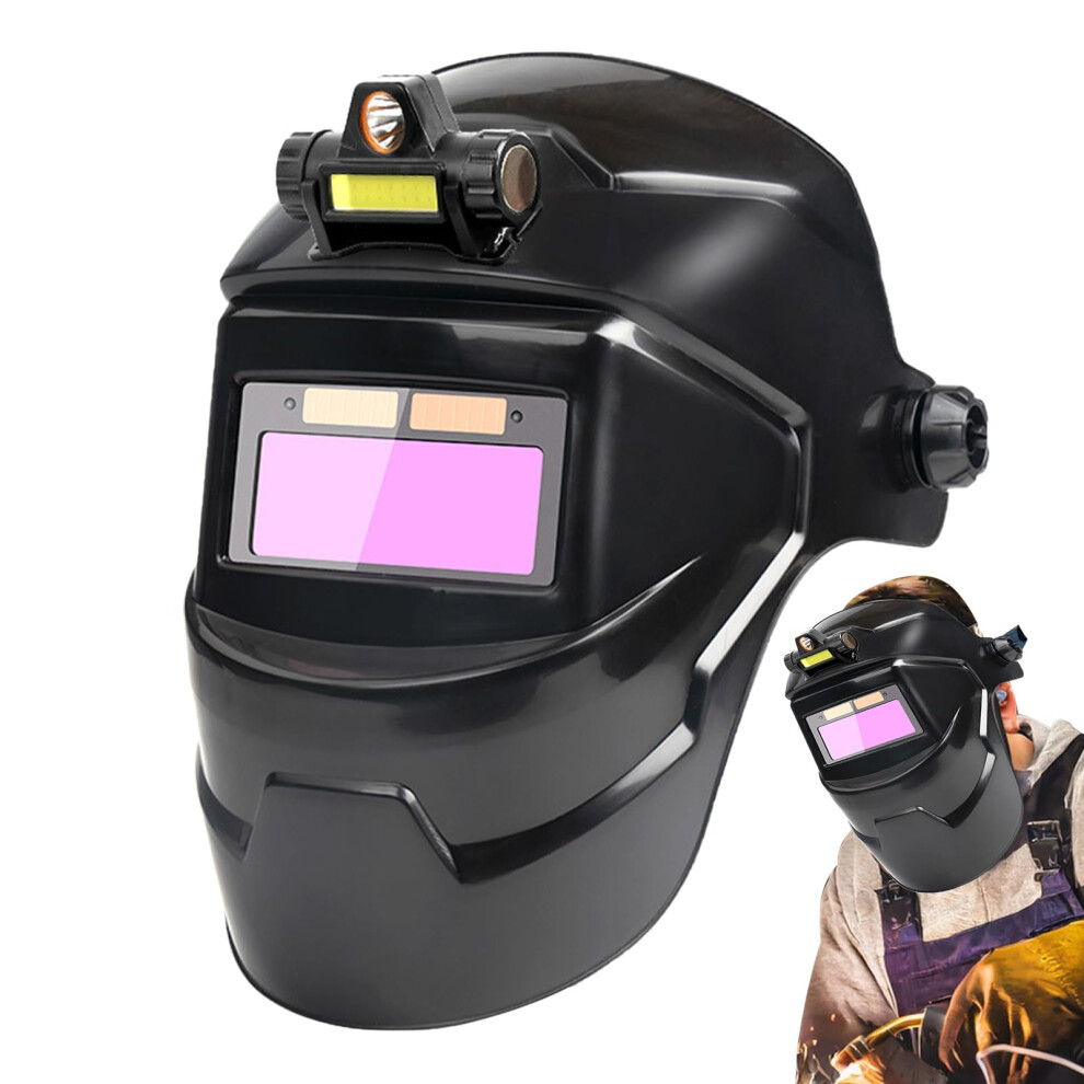 Welding Hood Auto View Helmet Solar Powered Eye Protection Clear Lens For Cars Adjustable Weld Headwear 9105992604517