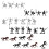 168 Pièces Et Chevaux Miniatures Modèles Décoration 3