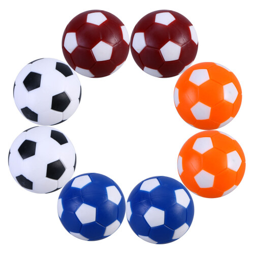 8 Pièces Mini De Football De Table Colorées 36 Mm