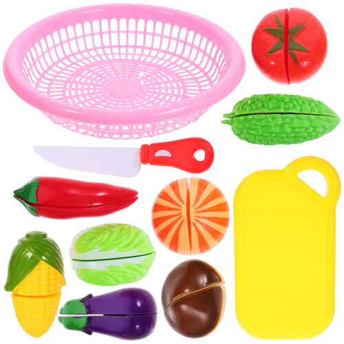 1 Set Kinder Schneide Gemüse Spielzeug Kunststoff Simulation 1