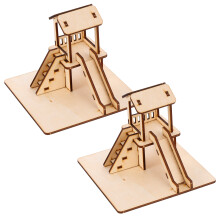 2 Sets Kinder Diy Lernspielzeug Aus Holz Schiebe Puzzlespielzeug