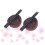 2 Sets Mini Chinesisches Essgeschirr Mit Essstäbchen Schwarz 5