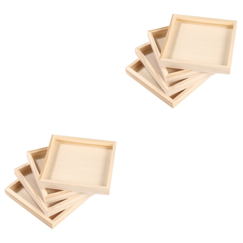 8 Unidades Bloques Madera Sin Acabar 3D 2