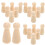 60 Stuks Peg Mini Mensen Onafgewerkte DIY Craft Figuren 2