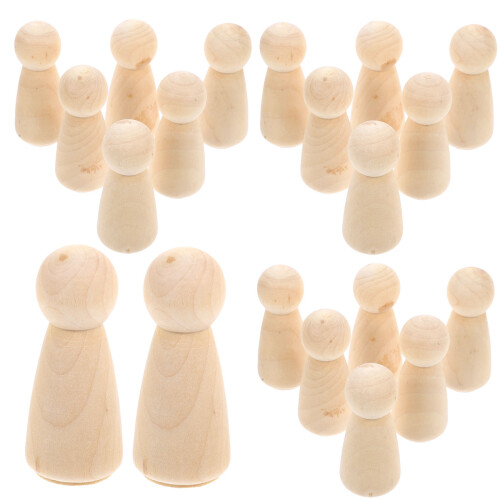 60 Stuks Peg Mini Mensen Onafgewerkte DIY Craft Figuren 1