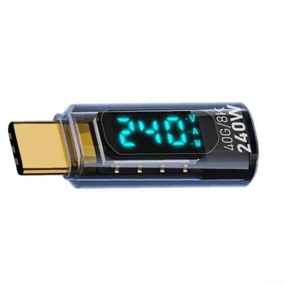 240W Usbc Power Meter With Led Display And Usb4 Fullfunction Adapter For 40Gbps Data Transfer And 8K Video Output 9323874284927
