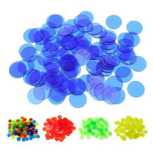 200 Unidades Fichas Transparentes Plástico Colores Mezclados
