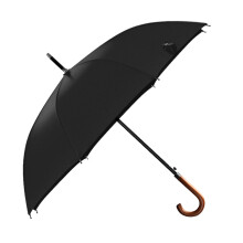 Langer Regenschirm, langer Holzgriff, winddicht,