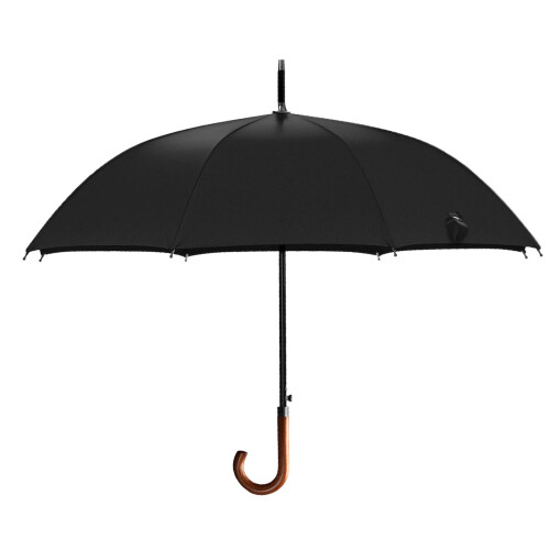 Langer Regenschirm, langer Holzgriff, winddicht, 2