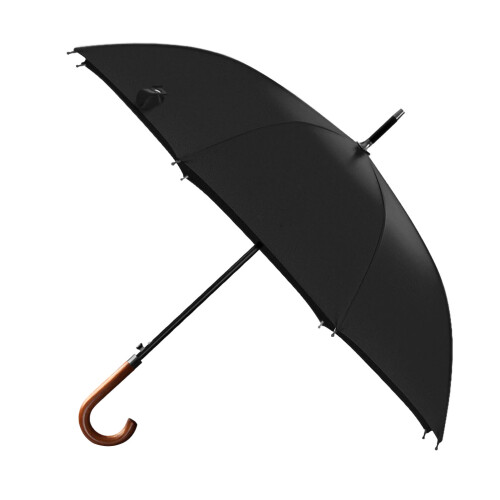 Langer Regenschirm, langer Holzgriff, winddicht, 1