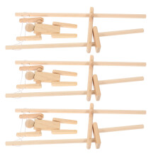 9 Teile Holzspielzeug DIY Klappfiguren Unbemalte Holzpuppen
