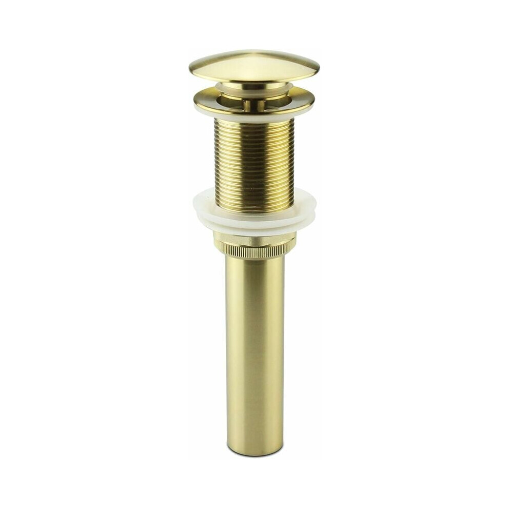 Bathroom Elegance, Pop Up Sink Drain, Solid Brass Construction, Brushed Gold Finish, Leak-Free Design Ensures Durability, Corrosion Resistant For Bath 9060116777723