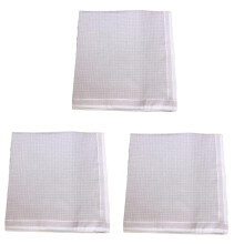 3Pieces Reusable Men's Handkerchiefs Comfortable-Shallow coffee