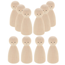 50 Unbemalte Holz Steckpuppen Zum Bemalen Bastelpuppen
