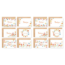 Multipurpose Foldable Greeting Cards Floral Pattern Party-B