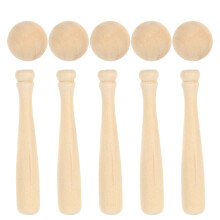 4 Sets Holz-Baseball Und Bastelbogen Für