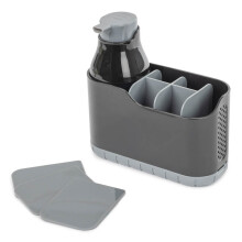 Sink Caddy with Soap Dispenser - Black