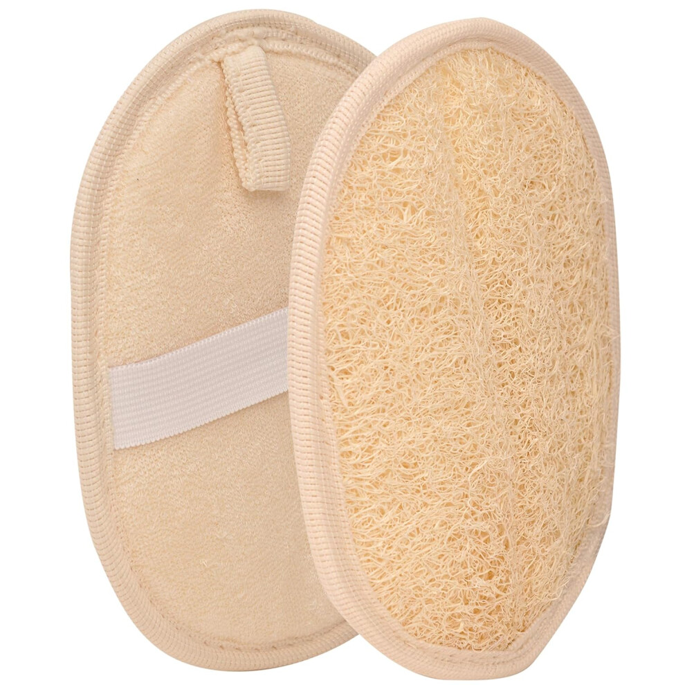 Healthy Cleansing Loofah Sponge, Exfoliating Body Scrubber, Easy to Use, Promote Blood Circulation, Biodegradable, for Shower Bath Spa (2 Pack)