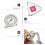 Pocket Draagbare Accessoires Vrouwen Digitaal Vintage Wit 11