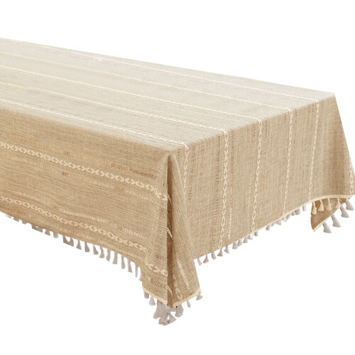 Decorationative Cotton Linen Tablecloth Strips-Yellow B