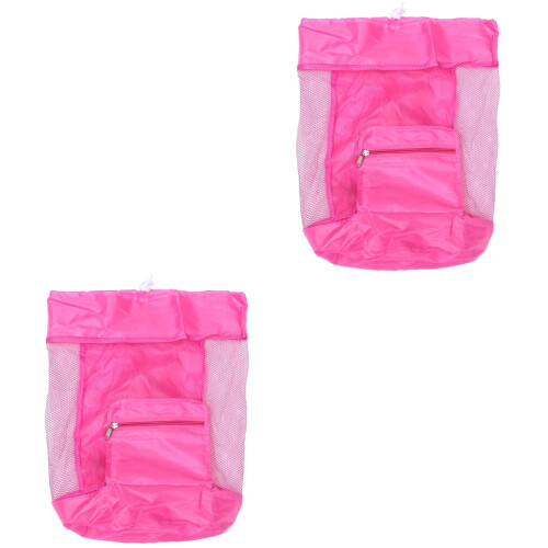 2Stk Faltbare Kinder Strand Rucksack Pink 2